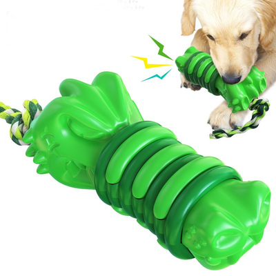 Tooth Grinding Stick Sounding Crocodile Head Dog Toy Ball For Heavy Chewers