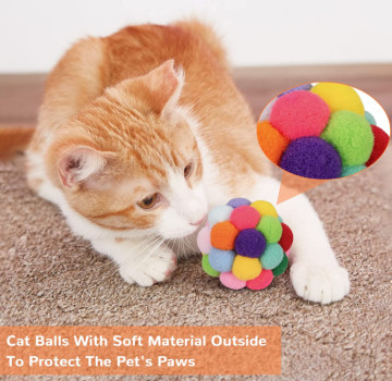 Interactive Safe Chew Toys For Cats With Bell And Cat Fuzzy Balls