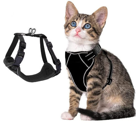 Adjustable Breathable Outdoor Cat Harness With Reflective Strip For Small Medium Large Cats