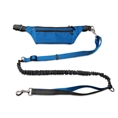 Pet Reflective Hands Free Leash With Waist Bag And Telescopic Adjustment For Dog Sports Running Leash