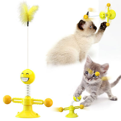 Suction Cup Windmill Turntable Tease Odm Laser Pointer Cat Toy