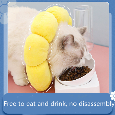 Cat Elizabeth Ring Warm Anti Licking Pet Training Collars Yellow