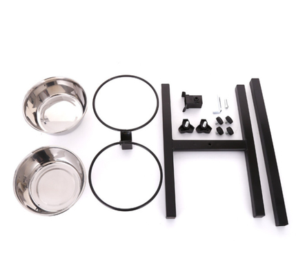 Elevated Dog Bowls Raised Pet Feeder Cat Food & Water Diner Stand Set