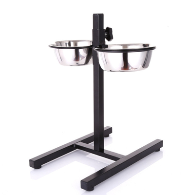 Elevated Dog Bowls Raised Pet Feeder Cat Food & Water Diner Stand Set