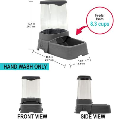 Stainless Steel Pet Food Bowls Raised Gravity Feed