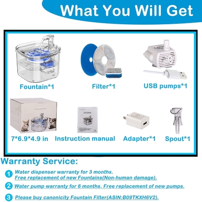 Automatic Dog Water Dispenser Stainless Steel Pet Fountain