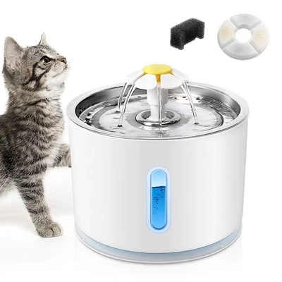 2.4L Stainless Steel Pet Water Dispenser Circulating Filtration For Cat Dog