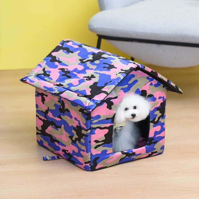 no cama del perro del resbalón