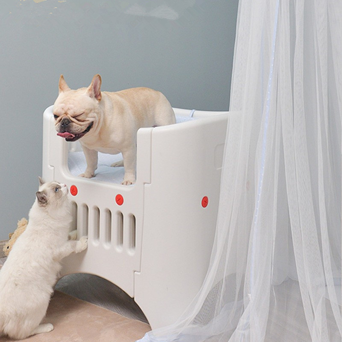 cama plástica dura del perro