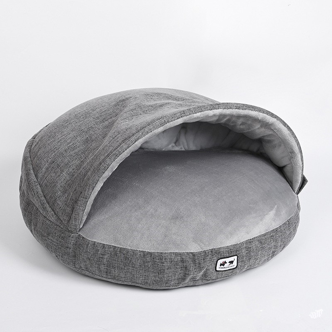 cama de la cueva del iglú del perro