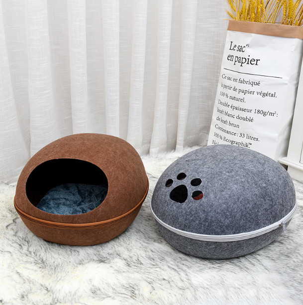 cama del gato del paño grueso y suave